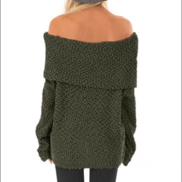 Last one✨Carmen cozy sweater✨✨off shoulder sweater - Picture 3 of 3